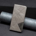 For Motorola Edge 50 Pro 5G Rhombus Texture Magnetic Leather Phone Case(Grey)