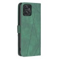 For Motorola Moto G Power 5G 2024 Magnetic Buckle Rhombus Texture Leather Phone Case(Green)