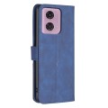 For Motorola Moto G34 5G Magnetic Buckle Rhombus Texture Leather Phone Case(Blue)