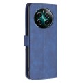 For Realme 12+ 5G Magnetic Buckle Rhombus Texture Leather Phone Case(Blue)