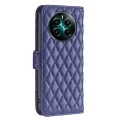 For Realme 12+ 5G Diamond Lattice Wallet Flip Leather Phone Case(Blue)