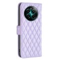 For Realme 12+ 5G Diamond Lattice Wallet Flip Leather Phone Case(Purple)