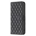 For Realme 12+ 5G Diamond Lattice Wallet Flip Leather Phone Case(Black)