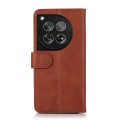 For OnePlus 12 Cow Texture Leather Phone Case(Brown)