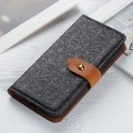 For OnePlus 12 European Floral Embossed Flip Leather Phone Case(Black)