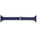 For Apple Watch Ultra 49mm Magnetic Buckle Slim Silicone Watch Band(Midnight Blue)