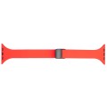 For Apple Watch SE 2022 40mm Magnetic Buckle Slim Silicone Watch Band(Red)