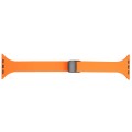 For Apple Watch SE 2022 44mm Magnetic Buckle Slim Silicone Watch Band(Orange)