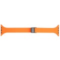 For Apple Watch Series 7 41mm Magnetic Buckle Slim Silicone Watch Band(Orange)