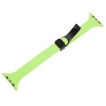 For Apple Watch Series 7 45mm Magnetic Buckle Slim Silicone Watch Band(Green)