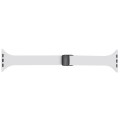 For Apple Watch SE 44mm Magnetic Buckle Slim Silicone Watch Band(White)