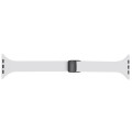 For Apple Watch Series 6 40mm Magnetic Buckle Slim Silicone Watch Band(White)