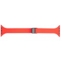For Apple Watch Series 3 42mm Magnetic Buckle Slim Silicone Watch Band(Red)
