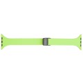 For Apple Watch Series 3 42mm Magnetic Buckle Slim Silicone Watch Band(Green)