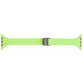 For Apple Watch Series 2 38mm Magnetic Buckle Slim Silicone Watch Band(Green)