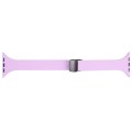For Apple Watch Series 9 45mm Magnetic Buckle Slim Silicone Watch Band(Lavender)