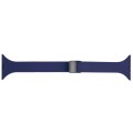 For Apple Watch Ultra 2 49mm Magnetic Buckle Slim Silicone Watch Band(Midnight Blue)