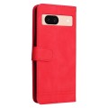 For Google Pixel 8a Skin Feel Life Tree Metal Button Leather Phone Case(Red)