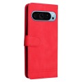 For Google Pixel 9 Skin Feel Life Tree Metal Button Leather Phone Case(Red)