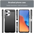 For Xiaomi Redmi 12 Brushed Texture Carbon Fiber TPU Phone Case(Black)