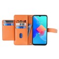For Realme 12 Pro 5G Sheep Texture Cross-body Zipper Wallet Leather Phone Case(Orange)