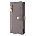 For Sharp Aquos sense8 Lite Sheep Texture Cross-body Zipper Wallet Leather Phone Case(Grey)