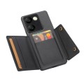 For vivo Y100 / T2 India Double Buckle Card Slots Magnetic Phone Case(Black)
