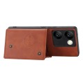 For vivo Y100 / T2 India Double Buckle Card Slots Magnetic Phone Case(Brown)