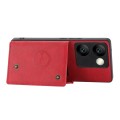 For vivo Y100 / T2 India Double Buckle Card Slots Magnetic Phone Case(Red)