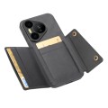 For Huawei Pura 70 Double Buckle Card Slots Magnetic Phone Case(Black)