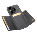 For Huawei Pura 70 Pro Double Buckle Card Slots Magnetic Phone Case(Black)