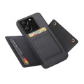 For Xiaomi 13T / Redmi K60 Ultra Double Buckle Card Slots Magnetic Phone Case(Black)