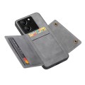 For Xiaomi 13T / Redmi K60 Ultra Double Buckle Card Slots Magnetic Phone Case(Grey)