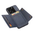 For Xiaomi 13T / Redmi K60 Ultra Double Buckle Card Slots Magnetic Phone Case(Blue)