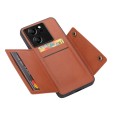 For Xiaomi 13T / Redmi K60 Ultra Double Buckle Card Slots Magnetic Phone Case(Brown)
