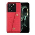For Xiaomi 13T / Redmi K60 Ultra Double Buckle Card Slots Magnetic Phone Case(Red)