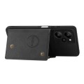 For Xiaomi Redmi Note 12R /Redmi 12 5G Double Buckle Card Slots Magnetic Phone Case(Black)
