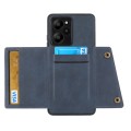 For Xiaomi Redmi Note 12R /Redmi 12 5G Double Buckle Card Slots Magnetic Phone Case(Blue)