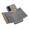 For Xiaomi Redmi 13C 4G / Poco C65 Double Buckle Card Slots Magnetic Phone Case(Grey)