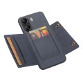 For Xiaomi Redmi 13C 4G / Poco C65 Double Buckle Card Slots Magnetic Phone Case(Blue)