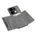 For Xiaomi Redmi Note 13 Pro 4G Global Double Buckle Card Slots Magnetic Phone Case(Grey)
