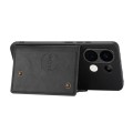 For Xiaomi Redmi Note 13 4G Global Double Buckle Card Slots Magnetic Phone Case(Black)