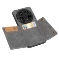 For Xiaomi 14 Ultra Double Buckle Card Slots Magnetic Phone Case(Grey)
