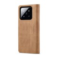 For Xiaomi 14 CaseMe 013 Multifunctional Horizontal Flip Leather Phone Case(Brown)
