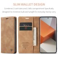 For Xiaomi Redmi Note 13 Pro+ CaseMe 013 Multifunctional Horizontal Flip Leather Phone Case(Brown)