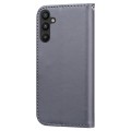 For Samsung Galaxy A20 Cartoon Buckle Horizontal Flip Leather Phone Case(Grey)