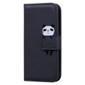 For Samsung Galaxy M32 Cartoon Buckle Horizontal Flip Leather Phone Case(Black)