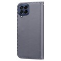 For Samsung Galaxy M53 Cartoon Buckle Horizontal Flip Leather Phone Case(Grey)