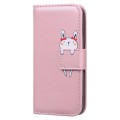For Samsung Galaxy A10s Cartoon Buckle Horizontal Flip Leather Phone Case(Pink)