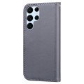For Samsung Galaxy S21 Ultra 5G Cartoon Buckle Horizontal Flip Leather Phone Case(Grey)